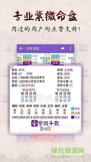 紫微八字算命图1