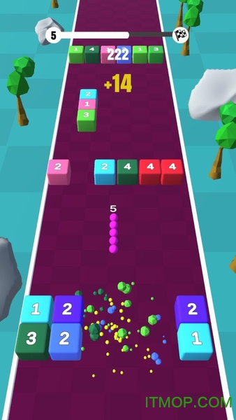 贪食蛇闯方块3D图1