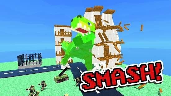 Blocky Titan Rex: City Rampage图2