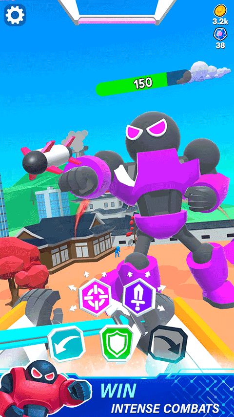 格斗机器人游戏手机版(Mechangelion-Robot Fighting)图2