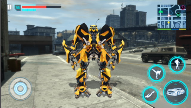 飞行警察机器人变形金刚模拟器(Flying Police Robot Game)图1