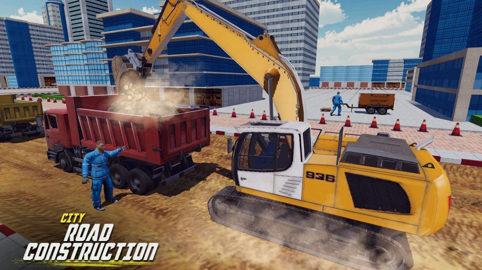 建造施工挖掘机模拟游戏(Excavator Road Construction 3D)图1