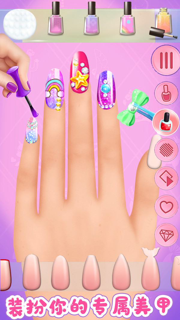 冰雪公主美甲图2