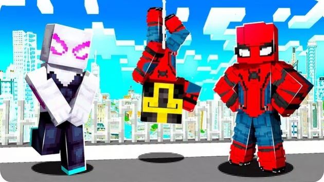 方块工艺蜘蛛人酷跑手游(Spider Craft Runner)图1