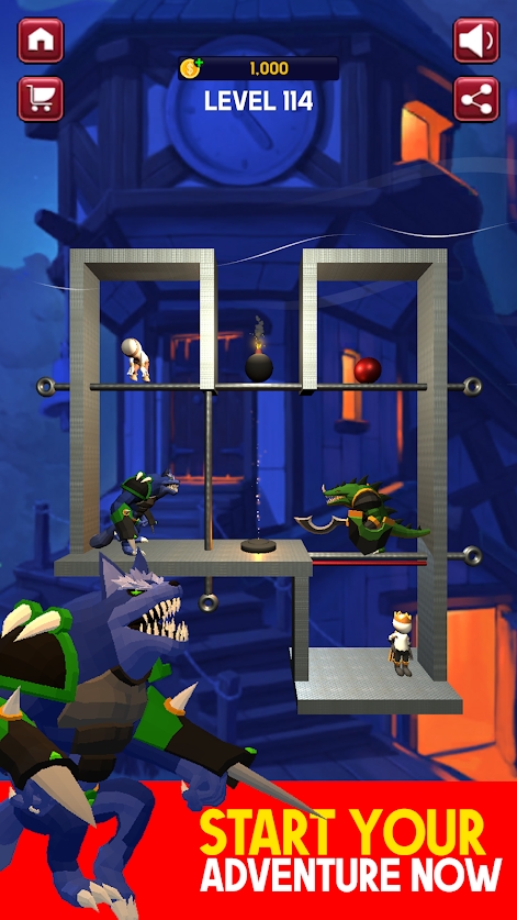 英雄拯救别针(Hero Rescue- Pin Puzzle King)图2