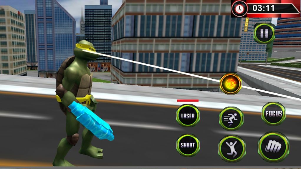 绿龟英雄之战游戏手机版下载(Flying Turtle Rope Hero Fight)图3