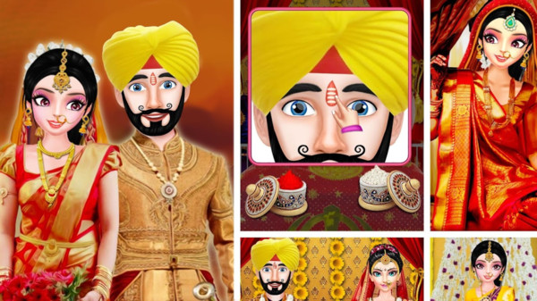 Navratri Makeover Salon Game(印度婚礼爱情)图4
