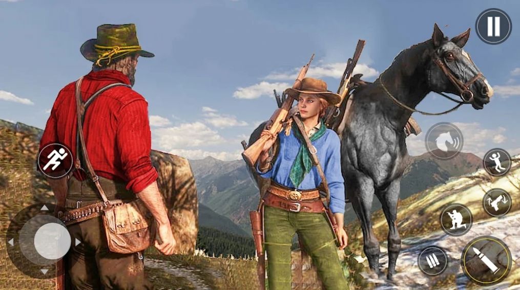 西部骑马牛仔图1