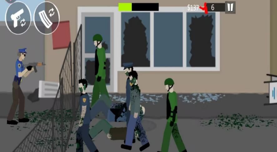 平面僵尸战场3D图1