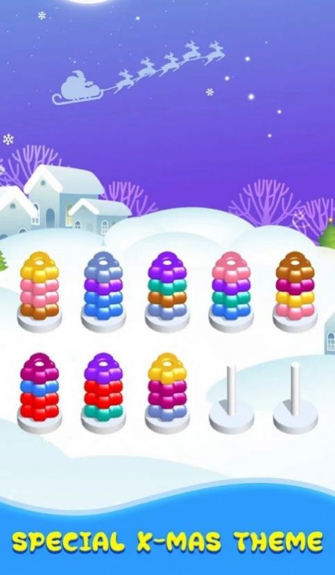 Hoop Stack Puzzle: Color Sort
