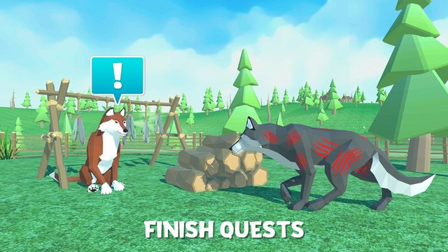 Wolf vs Tiger Simulator: Wild Animals 3D图1