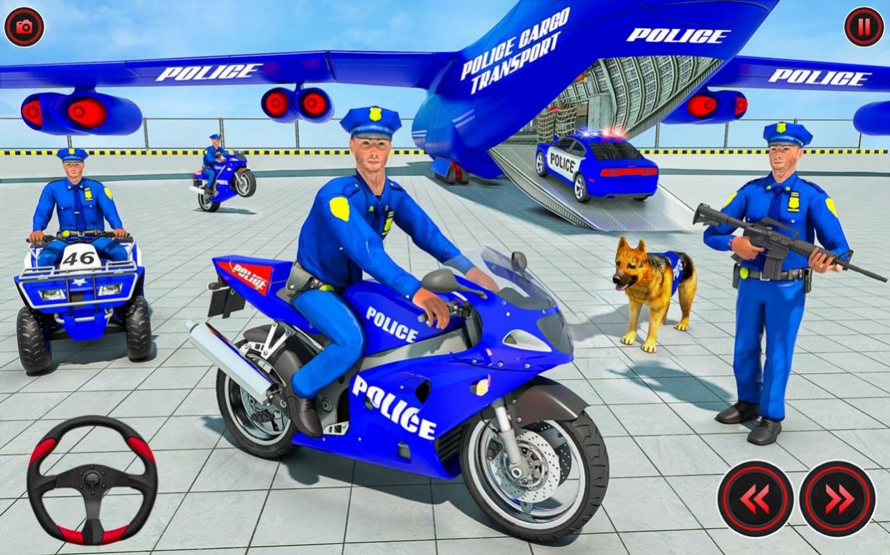 警察货物运输卡车图1