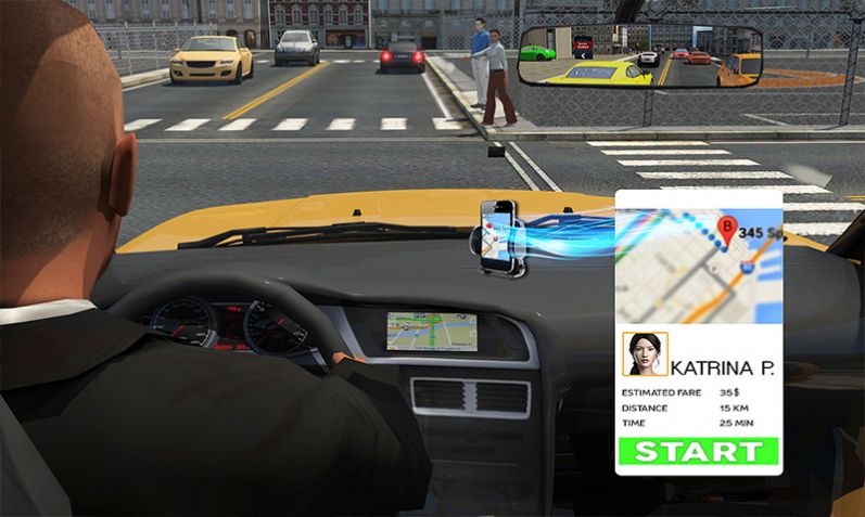 Rush Hour Taxi Cab Driver: NY City Cab Taxi Game图2