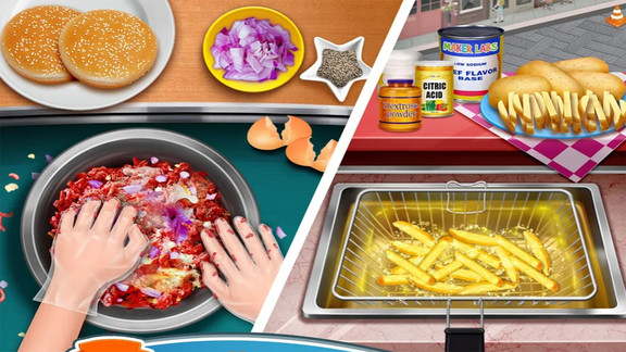 街头食品摊烹饪图3