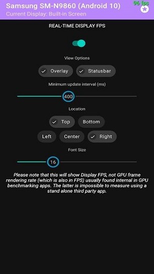 手机fps帧数显示软件 app(Display FPS)图3