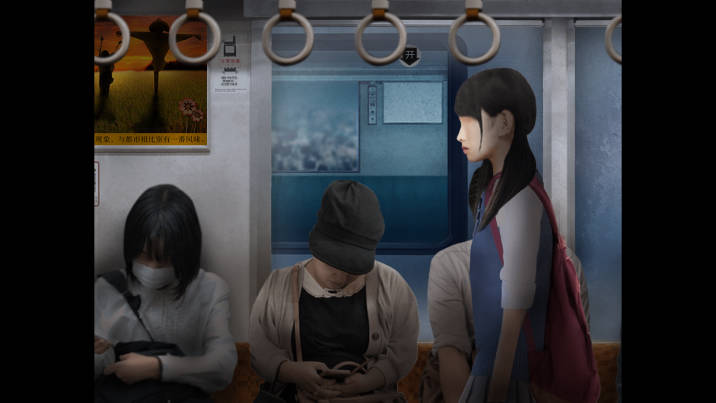 翌日幽暗中的并行奠车