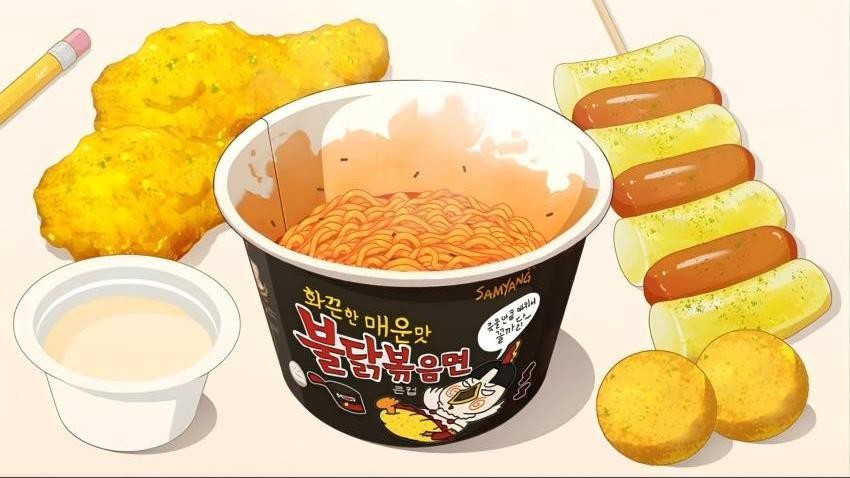 校门口美食火鸡面图1