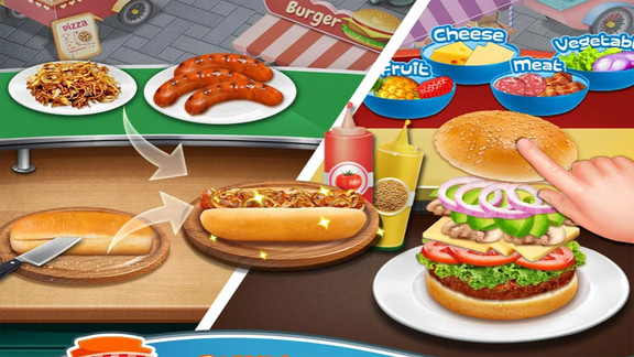 街头食品摊烹饪图2