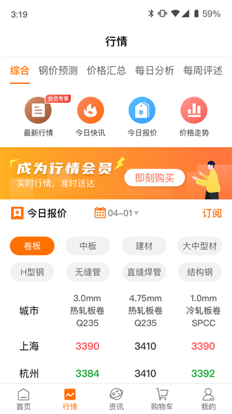 中钢网app(免费钢材交易平台)