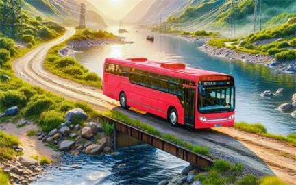 山地越野巴士驾驶(Bus Driving 3d Game)图2