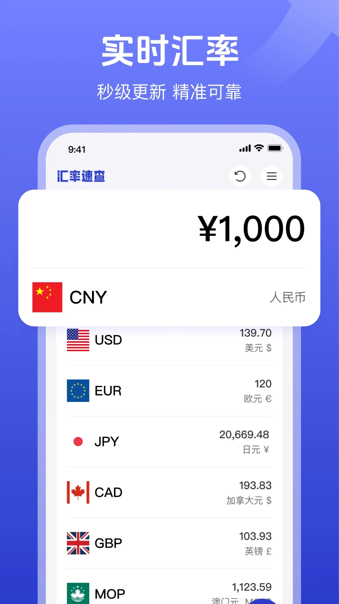 实时汇率cur