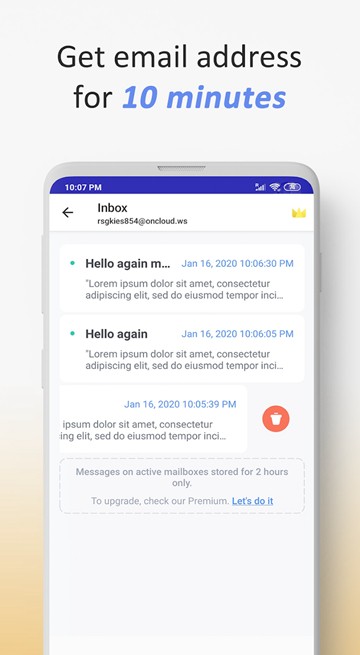 10分钟邮箱app 安卓最新版v2.06图3