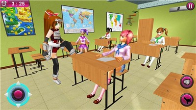 动漫女生高中校园图1