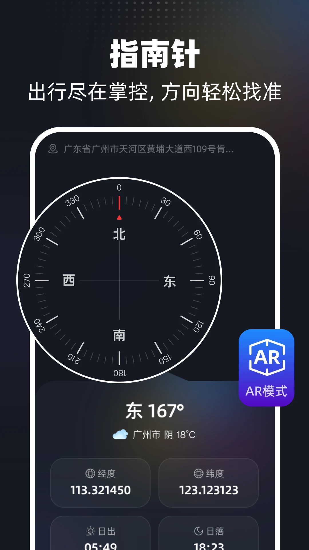 经纬度指南针图1