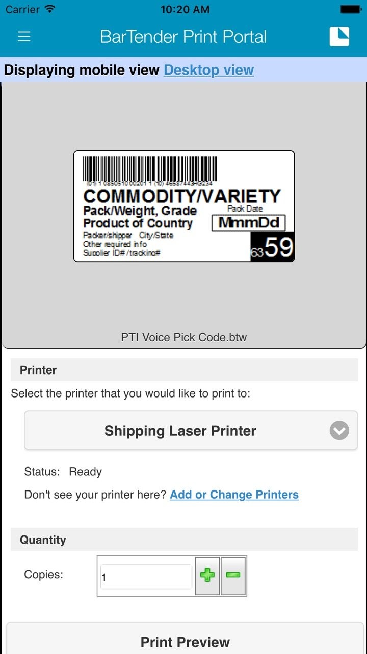 bar tender print portal条码标签打印软件图3