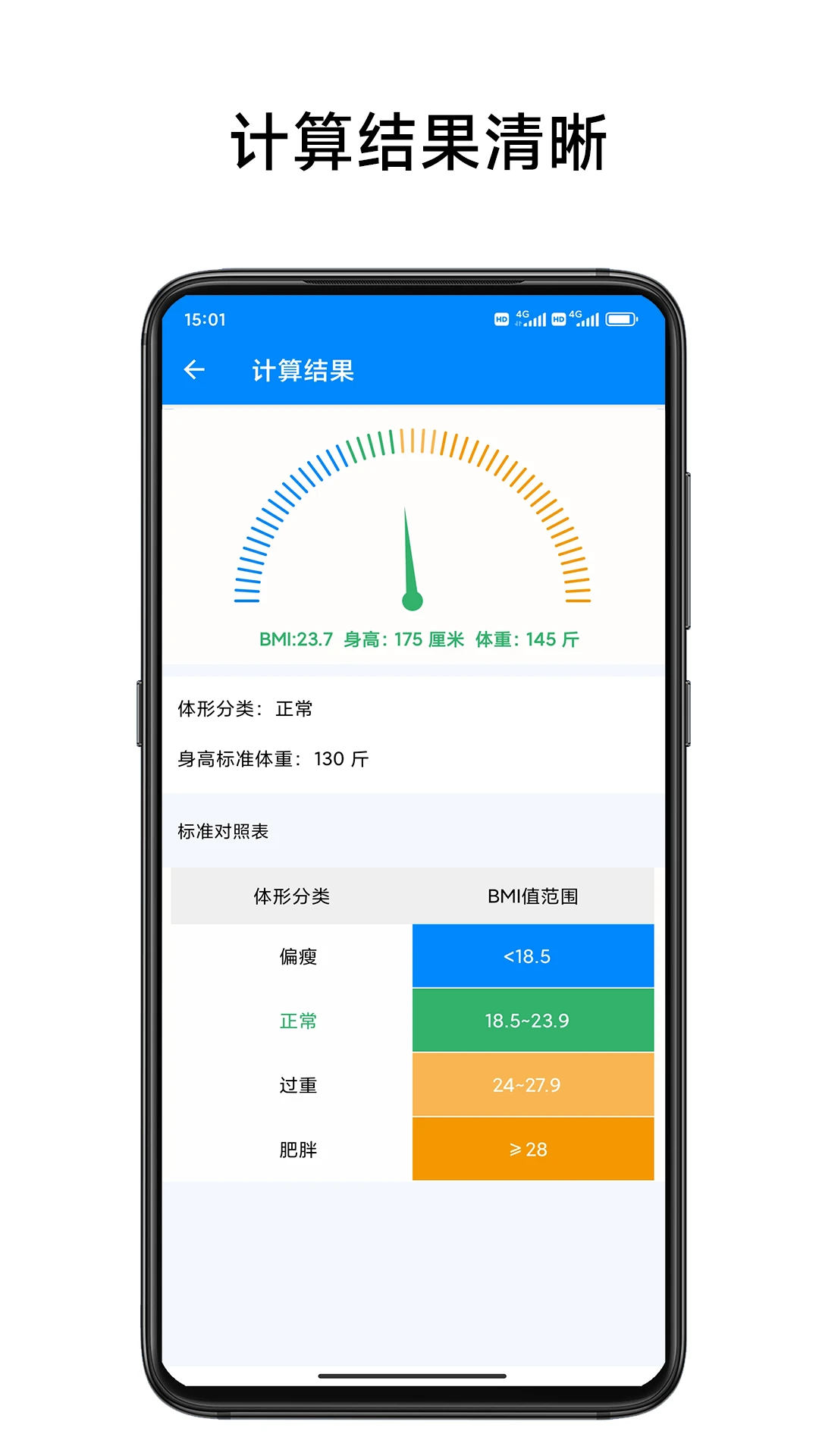 BMI质量指数计算器图2